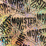 Monster Love Glitter Holographic Sticker